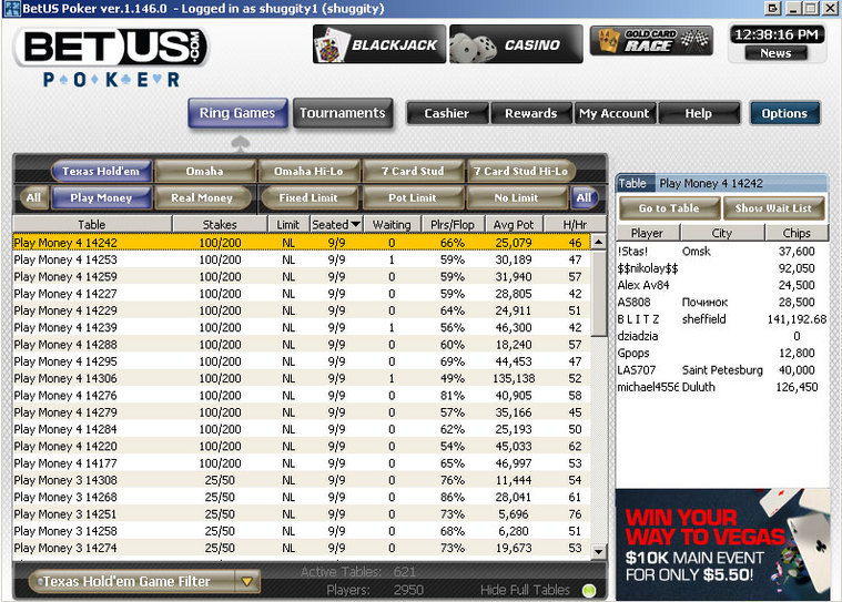 BetUS Poker